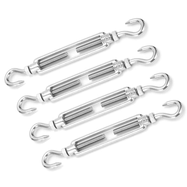 Rustfrit stål hardware sæt 4 stk. krog til krog spændeskrue M6 kabel wire spænding