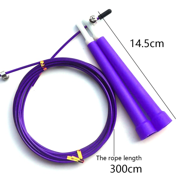 Hopprep - Speed ​​Rope, justerbar for boxning, resor purple