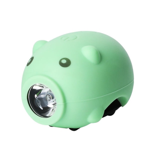 Sykkeltilbehør USB oppladbart barnesykkellys Piggy Headlight (grønn)