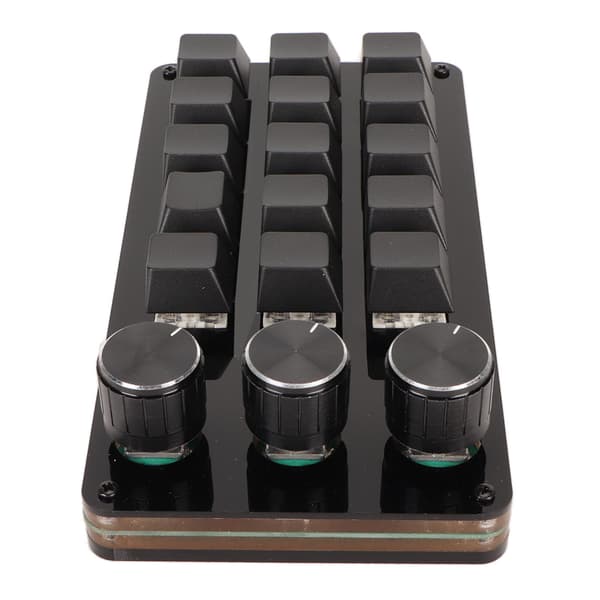 Mini Anpassningsbart Tangentbord 15 Tangenter 3 Knoppar Programmerbart Blå Switch Hot Swappable Programmering Makro Tangentbord för Datorspel