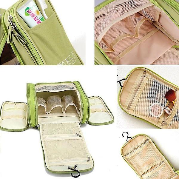 Hanging Waterproof Men Women Toiletry Makeup Bag Travel Neceser Kit Cosmetic Carry Organizer Beauty Case green