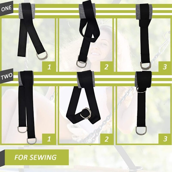 2 x 1,5 m remmar + 2 lås + ett par skydd OPP väska utomhus swing remmar camping hängmatta remmar,