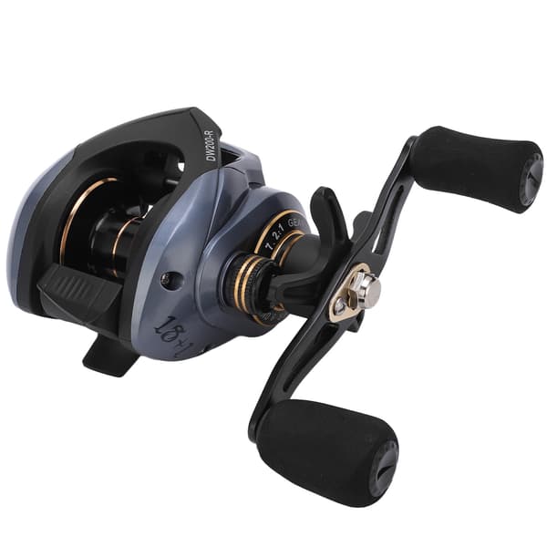 Hög Hastighet Metall Baitcasting Rulle Dubbla Bromsar 18+1BB 7.2:1 Utväxling Höger Hand