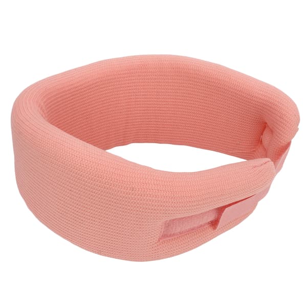 Nackskyddspolster Cervical Brace Halskrage Elastisk Svamp Nackstöd för Smärtlindring Rosa L