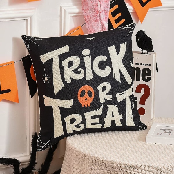 4 stk Halloween gresskar putetrekk for sovesofa bil