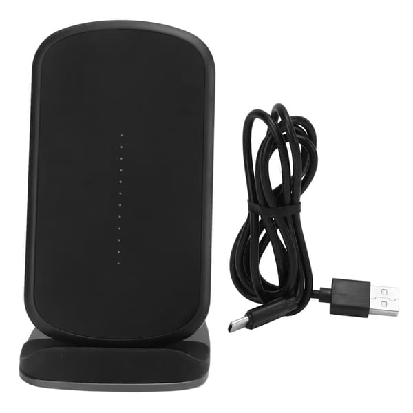 15W Trådløs Oplader Hurtig Opladningsdock Sikker Sort Universal til iPhone 12 13
