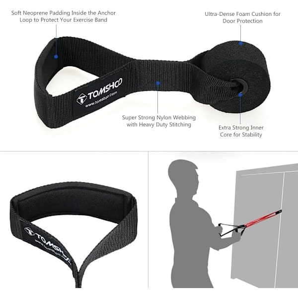 TOM SHOO 5-pack Pull Up Assist Band Set Resistan