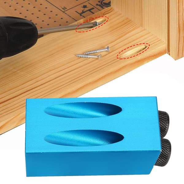 Treguide Vinklet Hull Jig 15 Grader 6 8 10 mm Blå