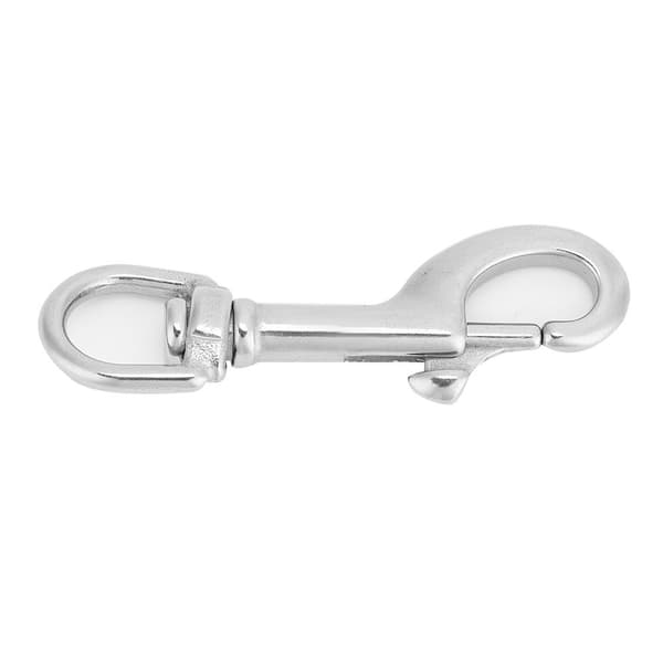 316 rustfrit stål enkelthoved krog Swivel Eye Snap Scuba Diving Accessory (75MM, hvid)