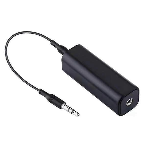 3,5 mm Ground Loop Støjisolator til bil- og hjemmestereosystemer Svart