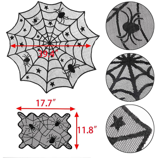 8 kpl halloween hämähäkinverkko set