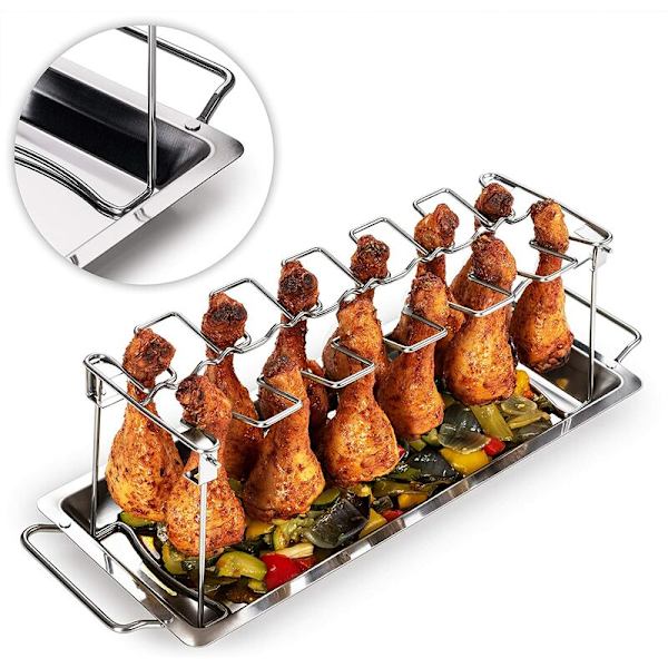 Grillgaller utan eld, rostfritt stål 3 x 35,5 x 25,5 cm