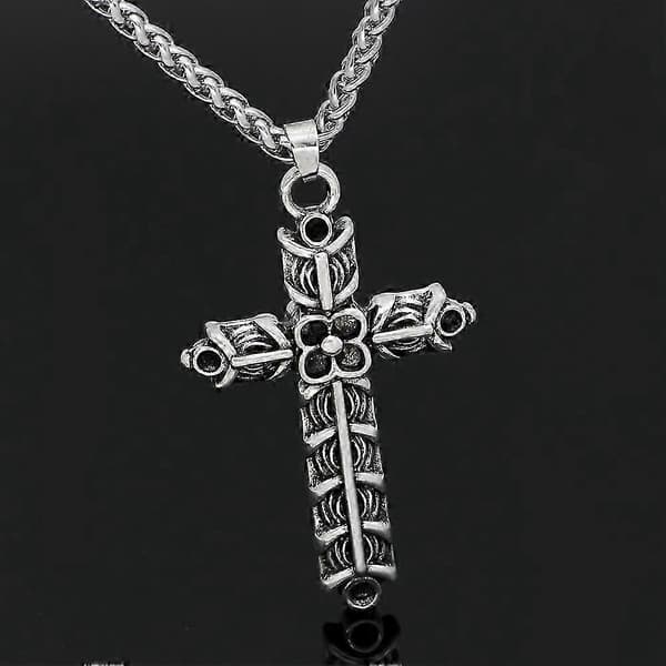 Nordisk Viking Athelstan's Kors Ragnar Amulet Halskæde - Dobbeltsidet