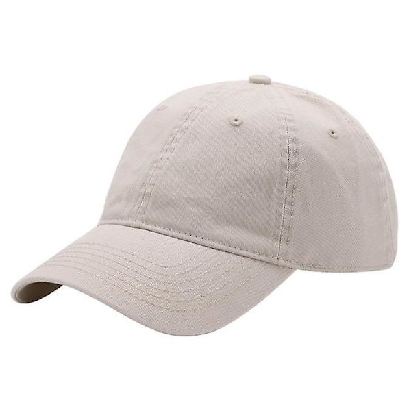 Pehmeä toppi baseballkeps med stort huvud (beige manteli, 59-65cm)