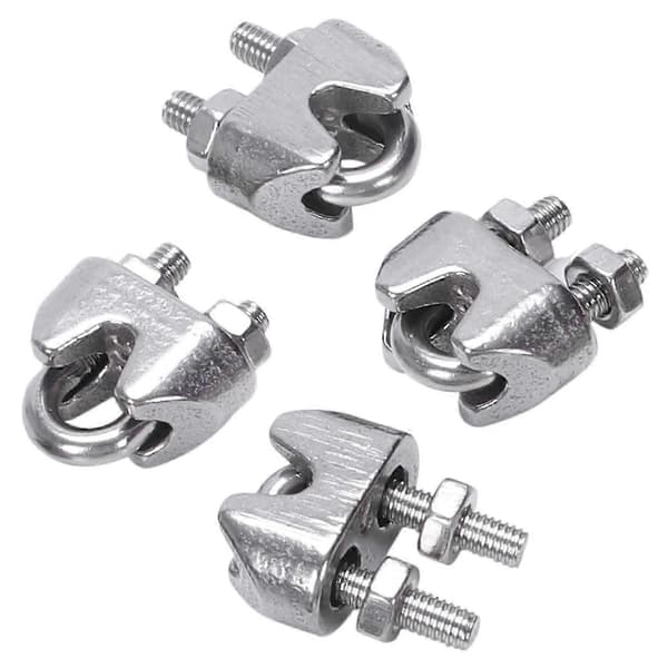 2 mm 1/16 tomme rustfritt stål wire tau klemme feste 12 stk