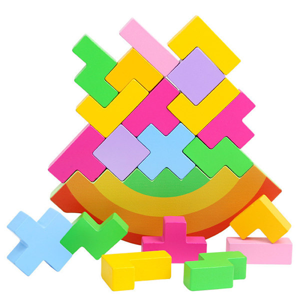 Rainbow Block Puzzle MWBB - Swing Stacked High,