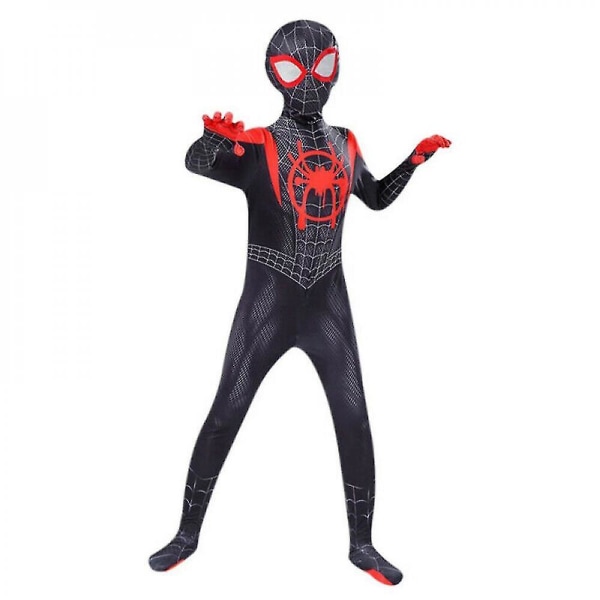 Barnekostyme Spiderman Jumpsuit Halloween Cosplay-sett 150cm