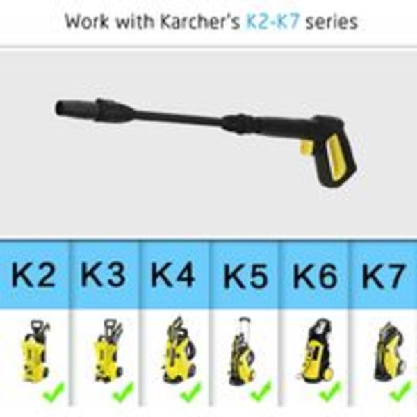 Varaosaruiskutuspistooli ja ruiskusuutin Karcher K2 K3 K4 K5 K6 K7 -painepesuriin, pikaliitin vesisuihkuruiskupistooliin Karcher K2 K7 -sarjaan