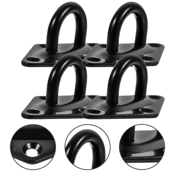 4 st Pad Eye Plate Hook Rostfritt Stål Tak Krokar U Krokar Väggmonterade Krokar