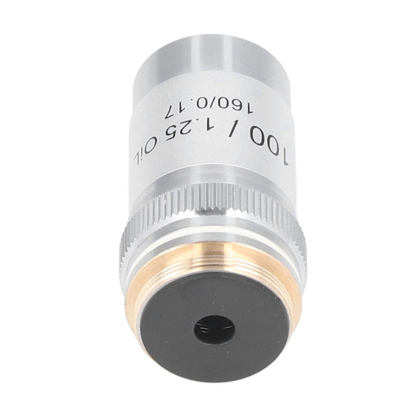 Højeffekts 100X Akromatisk Objektiv Linse Messing Forkromet Interface 20,2 mm