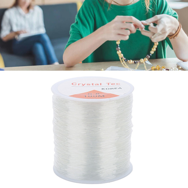 109 meter lang elastisk fiber klar krystallstreng for smykkefremstilling DIY