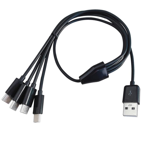 4-i-1 Multi Opladerkabel Type-C Flere Opladerkabler Telefon USB C-stik Opladerkabel til Mobiltelefoner Tablets