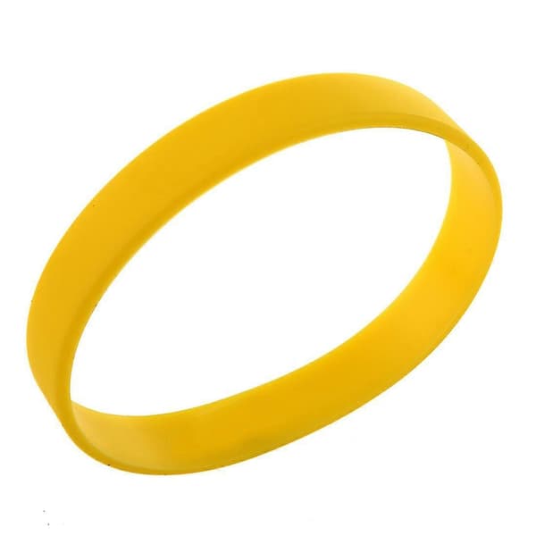 Silikone armbånd til daglig brug med elasticitet og gul farve Yellow20cm