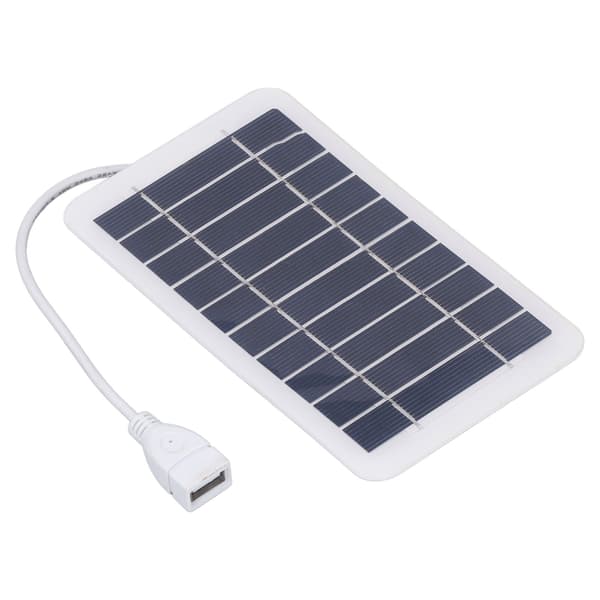 Solpanel Bærbar Utendørs Solcellepanellader for Kamera Mobiltelefon Power Pack 2W 5V