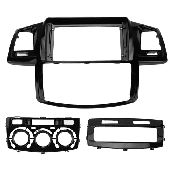 2-DIN bilstereoradio Fascia Sort Audio Panelramme Erstatning til Hilux 2009-2015