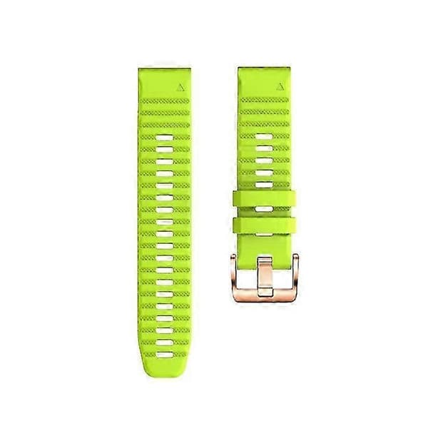 Kompatible urremme til Garmin Fenix 7S/6S Pro/5S Plus/Instinct 2S - 20 mm rosaguldstribet silikonerem Green