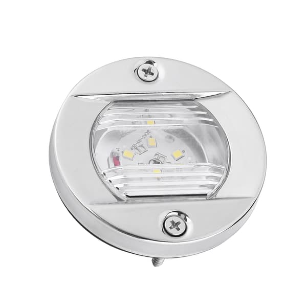 12V Marine Båt Transom Hvit LED Rustfritt Stål Vanntett Anker Heks Navigation Lys