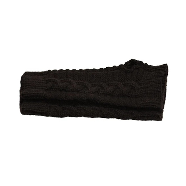 Armvarmere strikkede, fingerløse og korte -[20 cm] -hansker Coffee