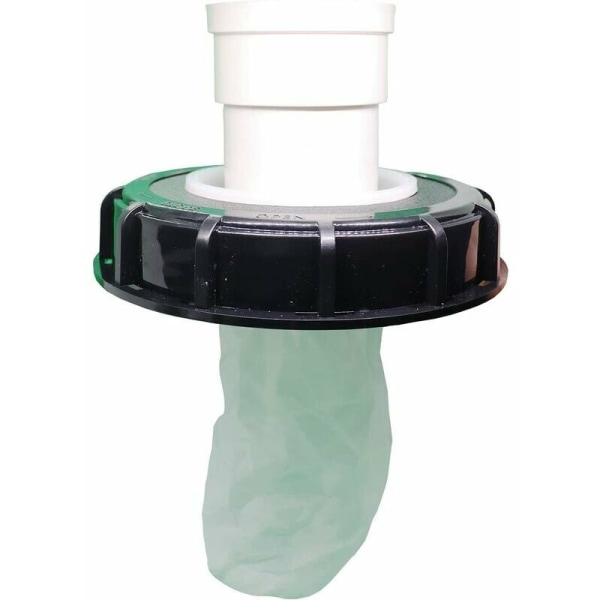 Nylon vaskbart IBC dekselfilter med deksel for IBC regnvannstank 1000 l DN 75 Nålefilt Sort 165 mm,