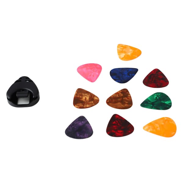 10 ST Gitarrplektrum och Gitarrplektrumhållare Set Bärbara bastillbehör Verktyg