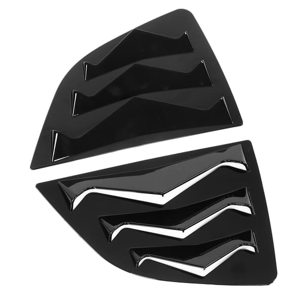 2 stk. ABS Glossy Black Side Window Air Vent Scoop Grilles Shield Protector til Honda Jazz 2014 2018