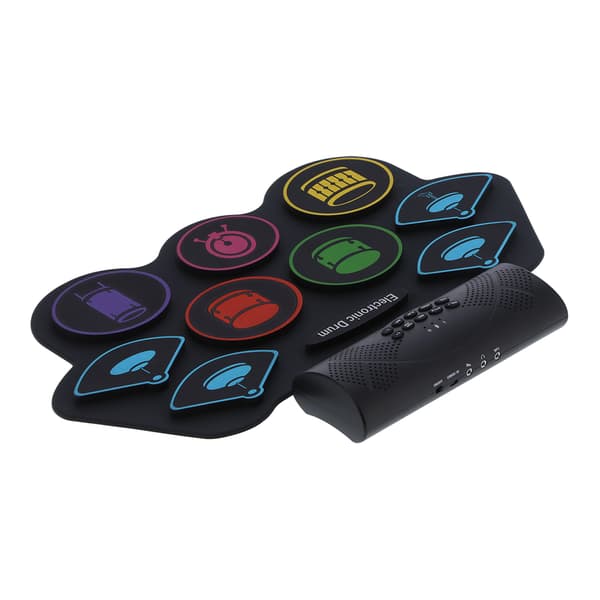 Bluetooth MIDI Elektronisk Trommepad Sett Sammenleggbart Kit med Batterihøyttaler 100-240V MD862MUS