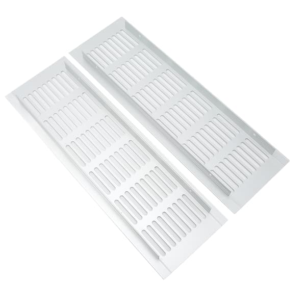 Aluminiumslegering Sølv Rektangulær Ventilationsrist Dækning til Skab RV Camper 80x250mm 3.14x9.84in