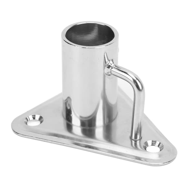 90 Grader 1 Tomme 316 Rustfritt Stål Flaggstangholder Stangsocket Trekantbase Støtte for Skip Yachter