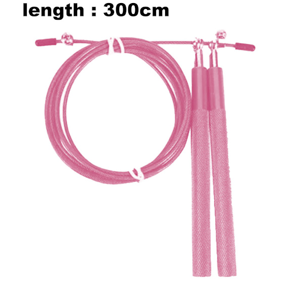 Hastighet hopprep härva Fri justerbar längd Metall tjock pink