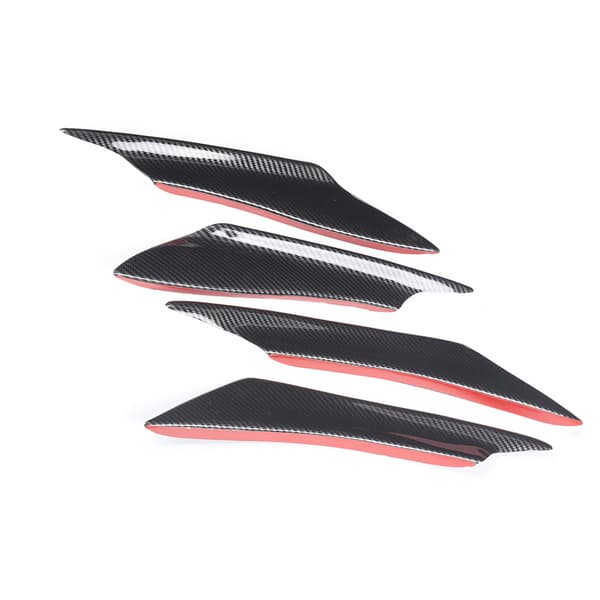 4st Universal Front Bumper Spoiler Lip Splitter Fin Kolfiberstil Bil Exteriör Body Kit