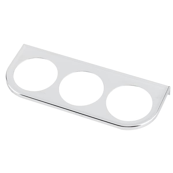 Trippel Mätarhållare Panelmontering 52mm 2 Tum 3 Håls Bilinstrumentbräda Mätarfäste Silver