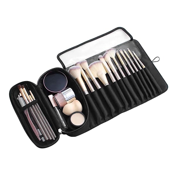 Makeup børste etui - black