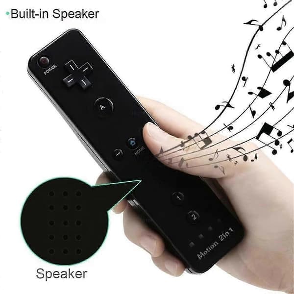 Ny Bluetooth-gamepad for U-konsoll med Motion Plus, avansert Nunchuck og komfortabel håndleddsremfjernkontroll Pink