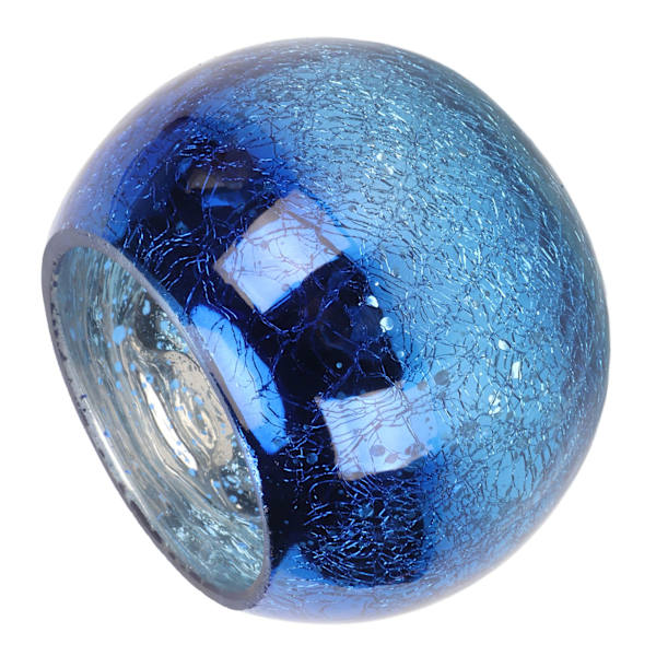 HT Handgjord Gradient Blå Glas Tealight-hållare - Romantisk och Attraktiv Dekor för Bordsdekoration Blue
