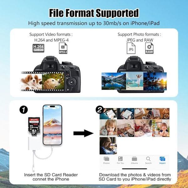 USB3.0 + USB C til SD-kortleser iPhone Svart - SD-kortleser 3.0 USB C-kortleser 3.0 USB C-kortleser 3.0 USB C card reader