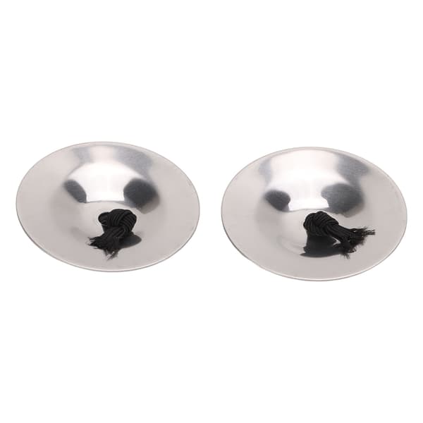 2 Finger Cymbaler Ren Koppar Slitstark Lättgrepp Fingerklocka Dansfest Högtid Silver