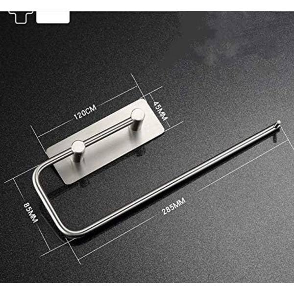 Køkkenrulleholder Toiletrulleholder Papirrulleholder Vægmonteret toiletrulleholder til badeværelse Køkken WC Selvklæbende Ingen boring