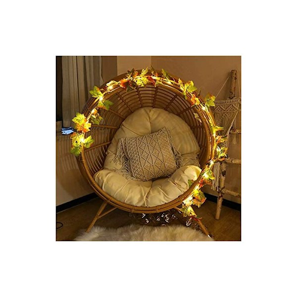 2 meter 20 lys ahornblad rød frugt kobbertråd model varm hvid led batteri model ahorn blad snor lys ny rattan frugt kobber tråd lampe,