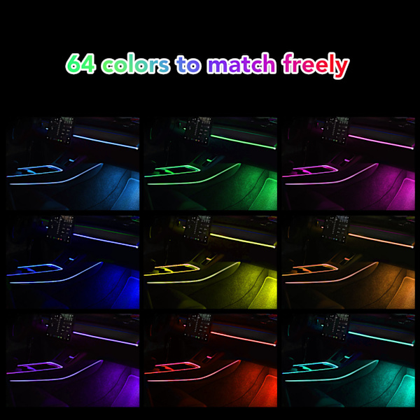 Bilinteriör LED Strip Lights App Control Glow String Ersättning för Tesla Model 3 Model Y