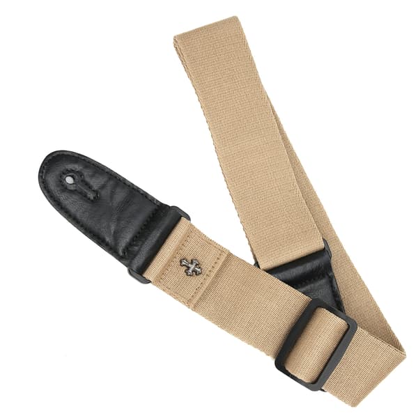 Gitarrband Bomull PU Bälte Elektrisk Akustisk Bas Musikinstrument Tillbehör Khaki